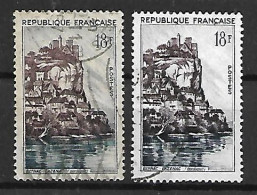 D573 France N°1127 Variété Brun Clair Et Brun Rouge Oblitérés - Usati