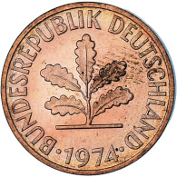 Monnaie, République Fédérale Allemande, 2 Pfennig, 1974, Stuttgart, TB+ - 2 Pfennig
