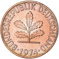 Monnaie, République Fédérale Allemande, 2 Pfennig, 1974, Stuttgart, SUP - 2 Pfennig