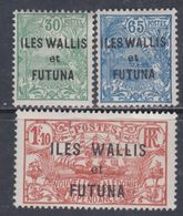 Wallis Et Futuna N° 40 / 42  X  La Série Des 3 Valeurs Trace De Charnière Sinon TB - Unused Stamps