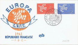 Frankreich / France - Mi-Nr 1363/1364 FDC (K1755) - 1961