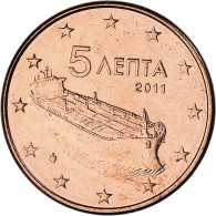 Grèce, 5 Euro Cent, 2011, Athènes, SPL, Cuivre Plaqué Acier, KM:183 - Greece