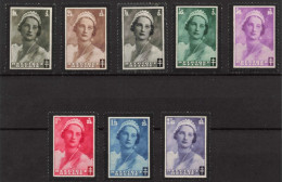 Belgique 1935 - COB 411/18 MNH ** - Deuil S.M. La Reine Astrid - Cote 25 - Neufs