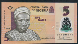 NIGERIA P38k 5 NAIRA 2019 #FA Signature 22    UNC. - Nigeria