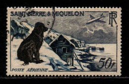 St Pierre Et Miquelon - 1957 - Chien Et Paysage   - PA 24   - Oblit - Used - Used Stamps