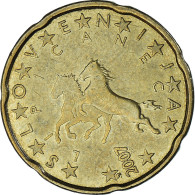 Slovénie, 20 Euro Cent, 2007, TTB, Laiton, KM:72 - Slovenia