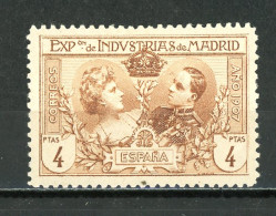 Espagne  Royaume 1907     Y&T   241   Mi   228   X    ---    TB  --  Charnière Et Pleine Gomme - Usados