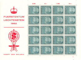 Liechtenstein 1962 - Bloc MNH ** - Kamps Fer Malaria - Blocks & Kleinbögen