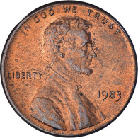 Monnaie, États-Unis, Lincoln Cent, Cent, 1983, U.S. Mint, Philadelphie, TTB - 1959-…: Lincoln, Memorial Reverse