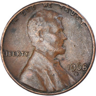 Monnaie, États-Unis, Lincoln Cent, Cent, 1968, U.S. Mint, Denver, TTB, Laiton - 1959-…: Lincoln, Memorial Reverse