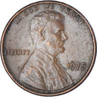 Monnaie, États-Unis, Lincoln Cent, Cent, 1975, U.S. Mint, Philadelphie, TB+ - 1959-…: Lincoln, Memorial Reverse