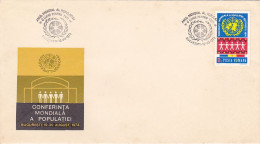 WORLD POPULATION CONFERENCE, SPECIAL COVER, 1974, ROMANIA - Lettres & Documents