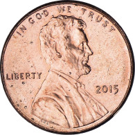 Monnaie, États-Unis, Cent, 2015, Philadelphie, TTB, Copper Plated Zinc, KM:New - 1959-…: Lincoln, Memorial Reverse