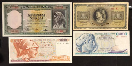 Grecia Greece 1000 Drachmai 1939 E 1942 + 100 1978 + 50 1964  LOTTO 4716 - Grèce