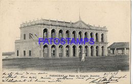 135022 PARAGUAY ASUNCION PALACIO DE CONGRESO CIRCULATED TO FRANCE POSTAL POSTCARD - Paraguay
