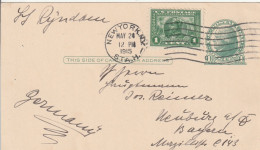 Etats Unis Entier Postal  Pour L'Allemagne 1915 - 1901-20