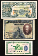 GRAN BRETAGNA Great Britain FORZE ARMATE BRITANNICHE 10 Shillings 2a Serie 1959 + Albania 1 Lek + Spagna 25 P LOTTO 4717 - British Armed Forces & Special Vouchers