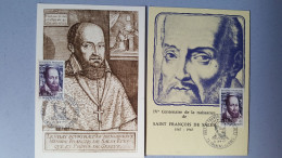 2 Cartes Maximum St François De Sales - 1960-1969