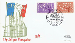 Frankreich / France - Mi-Nr 1411/1412 FDC (K1773) - 1962