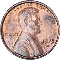 Monnaie, États-Unis, Lincoln Cent, Cent, 1973, U.S. Mint, Denver, TB+, Laiton - 1959-…: Lincoln, Memorial Reverse