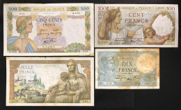 FRANCIA FRANCE 10 FRANCS 1940 + 100 E 500 1941 + 1000 1942   LOTTO.2428 - 1 000 F 1940-1944 ''Commerce Et Industrie''