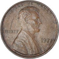 Monnaie, États-Unis, Lincoln Cent, Cent, 1971, U.S. Mint, Philadelphie, TTB - 1959-…: Lincoln, Memorial Reverse