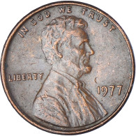 Monnaie, États-Unis, Lincoln Cent, Cent, 1977, U.S. Mint, Philadelphie, TB+ - 1959-…: Lincoln, Memorial Reverse