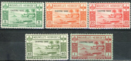 Nlles Hébrides Y&T Tx 11-15 **, Côte 227 EUR (SN961) - Unused Stamps