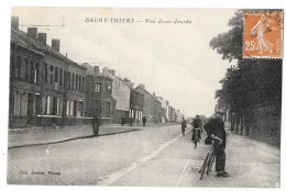 Cpa: 59 BRUAY (sur Escaut) THIERS (ar. Valenciennes) Rue Jean Jaures (animée) 1935 (rare) - Bruay Sur Escaut