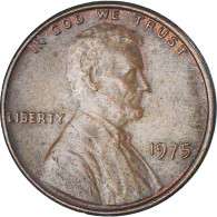 Monnaie, États-Unis, Lincoln Cent, Cent, 1975, Philadelphie, TTB, Laiton - 1959-…: Lincoln, Memorial Reverse