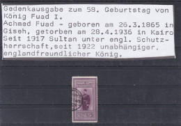 ÄGYPTEN - EGY-PT - EGYPTIAN - EGITTO - DYNASTIE - 58 GEBURTSTAG DES KÖNIG FUAD 1926 - Gebruikt