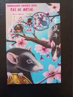 Polynesia 2020 Polynesie China Chinese Year Rat METAL Astro Ratte Rata 1v CARD MAXIMA - Nuevos