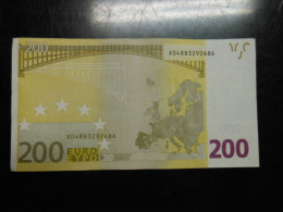 200 Euro-Schein X ( R008) AUnc. Draghi - 200 Euro