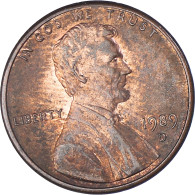 Monnaie, États-Unis, Lincoln Cent, Cent, 1989, U.S. Mint, Denver, TTB, Copper - 1959-…: Lincoln, Memorial Reverse