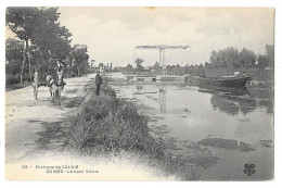 Cpa: 62 GUINES (ar. Calais) Le Banc Valois (attelage, Péniche) N° 63  Ed. M.T.I.C. - Guines