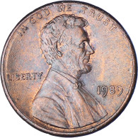 Monnaie, États-Unis, Lincoln Cent, Cent, 1989, U.S. Mint, Philadelphie, TTB - 1959-…: Lincoln, Memorial Reverse