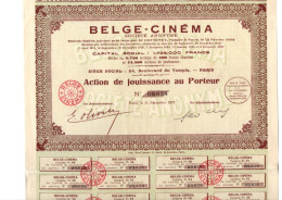 BELGE - CINEMA -  ACTION DE JOUISSANCE  - ANNEE 1932 - Film En Theater