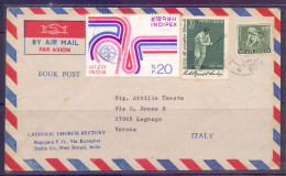 1973 India Cricket K S Ranjitsinhji Tea Indipex Stamps On Airmail Letter Sent To Italy - Cricket