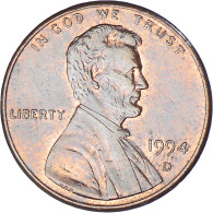 Monnaie, États-Unis, Lincoln Cent, Cent, 1994, U.S. Mint, Denver, TTB, Copper - 1959-…: Lincoln, Memorial Reverse