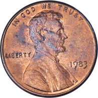 Monnaie, États-Unis, Lincoln Cent, Cent, 1983, U.S. Mint, Philadelphie, TTB - 1959-…: Lincoln, Memorial Reverse