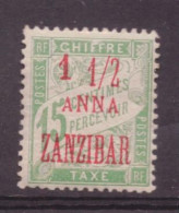 French Offices In Zanzibar Port Taxe 3 MH * (1897) - Ungebraucht