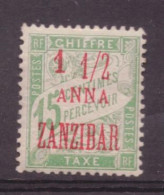 French Offices In Zanzibar Port Taxe 3 MH * (1897) - Unused Stamps