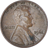 Monnaie, États-Unis, Lincoln Cent, Cent, 1961, U.S. Mint, Philadelphie, TTB - 1959-…: Lincoln, Memorial Reverse