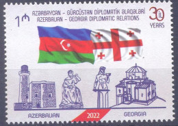 2022. Azerbaijan, 30y Of Diplomatic Relations With Georgia, 1v, Mint/** - Azerbaïdjan