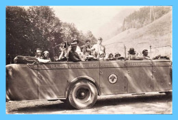 Carte Photo - Car De Touristes - PLM Route Des Alpes Et Du Littoral - Bus & Autocars