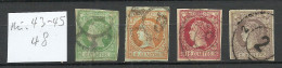 ESPANA Spain 1860 Michel 43 - 45 & 48 O - Usados