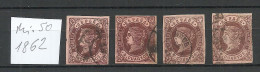 ESPANA Spain 1850 Michel 62 O, 4 Exemplares - Usados