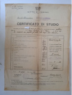 CITTA' DI TORINO - SCUOLE ELEMENTARE, CERTIFICATO DI STUDIO 1930 - LEGGI - Diplômes & Bulletins Scolaires