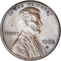 Monnaie, États-Unis, Lincoln Cent, Cent, 1982, U.S. Mint, Denver, TTB, Copper - 1959-…: Lincoln, Memorial Reverse