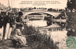 Montargis - Le Concours De Pêche à La Ligne Organisé Par Le Petit Journal Le 21 Juillet 1907 - Pont Saint Roch - Pêcheur - Montargis